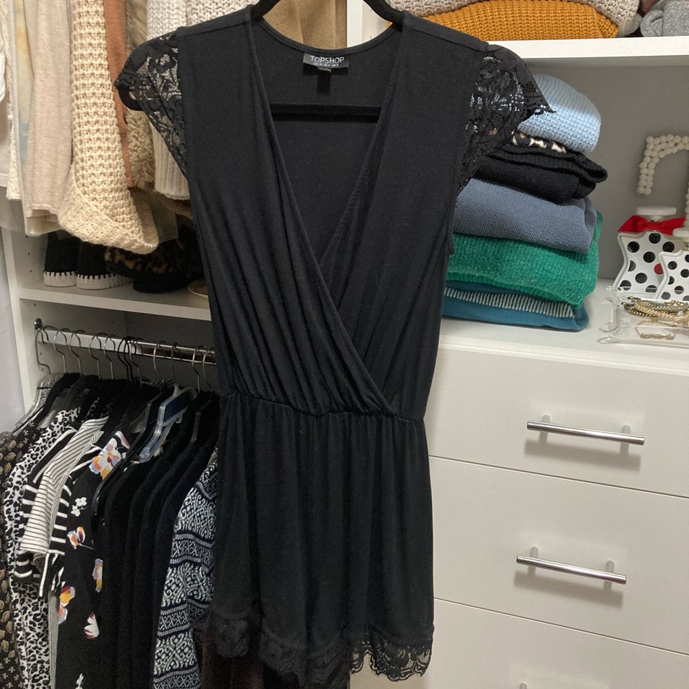 Topshop Lace Detailed Romper